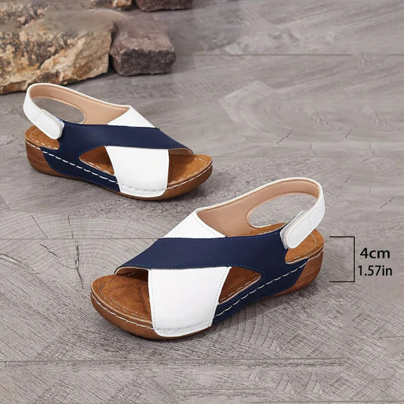 Super bequeme orthopädische Sandalen mit schrägem Absatz für Damen