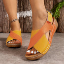 Super bequeme orthopädische Sandalen mit schrägem Absatz für Damen