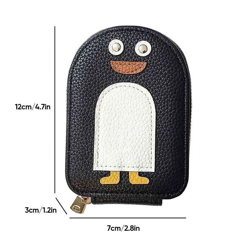 PU-plånbok för kreditkort och söta pingviner