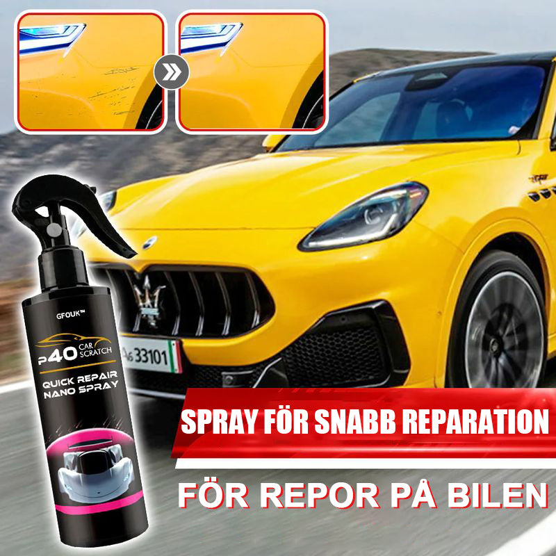 Nano-spray för snabb reparation av bilrepor
