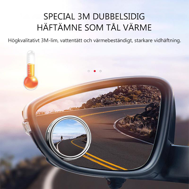 Liten, rund, 360° roterande bilspegel (2 stycken)