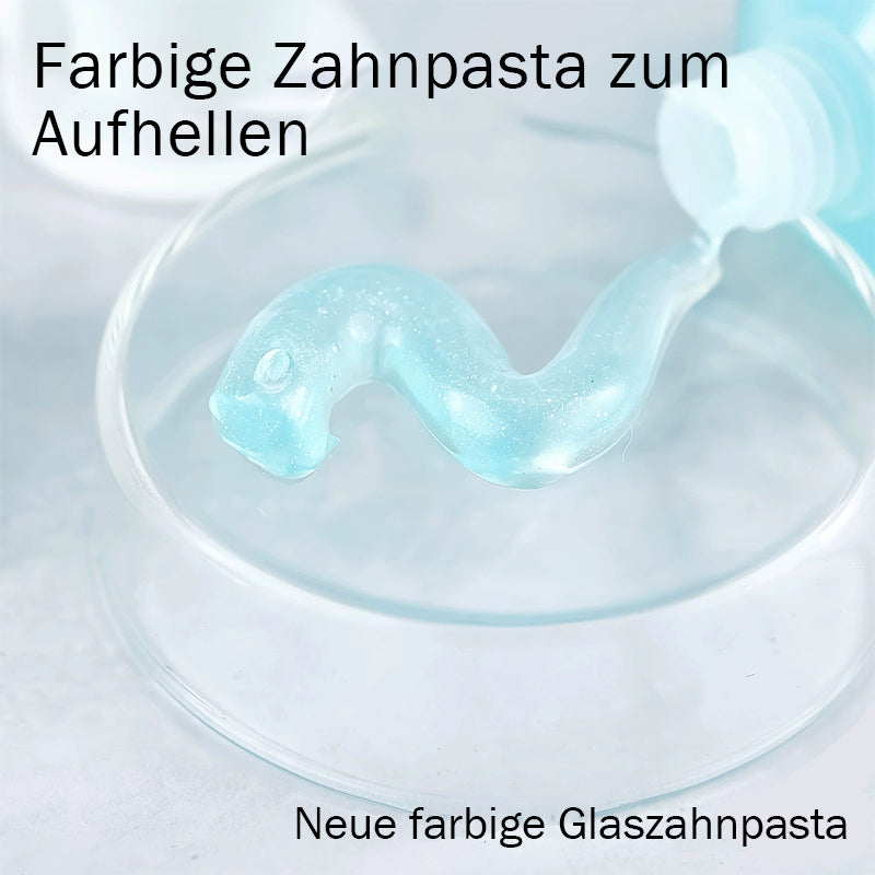 Farbige Zahnweiß-Zahnpasta