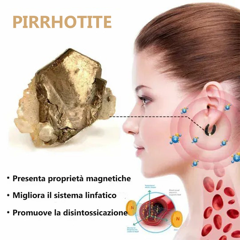 Orecchini per il drenaggio linfatico magnetico