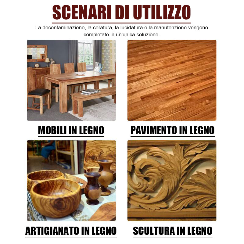 Olio di cera per legno