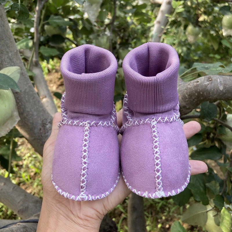 Varm päls babysocka skor
