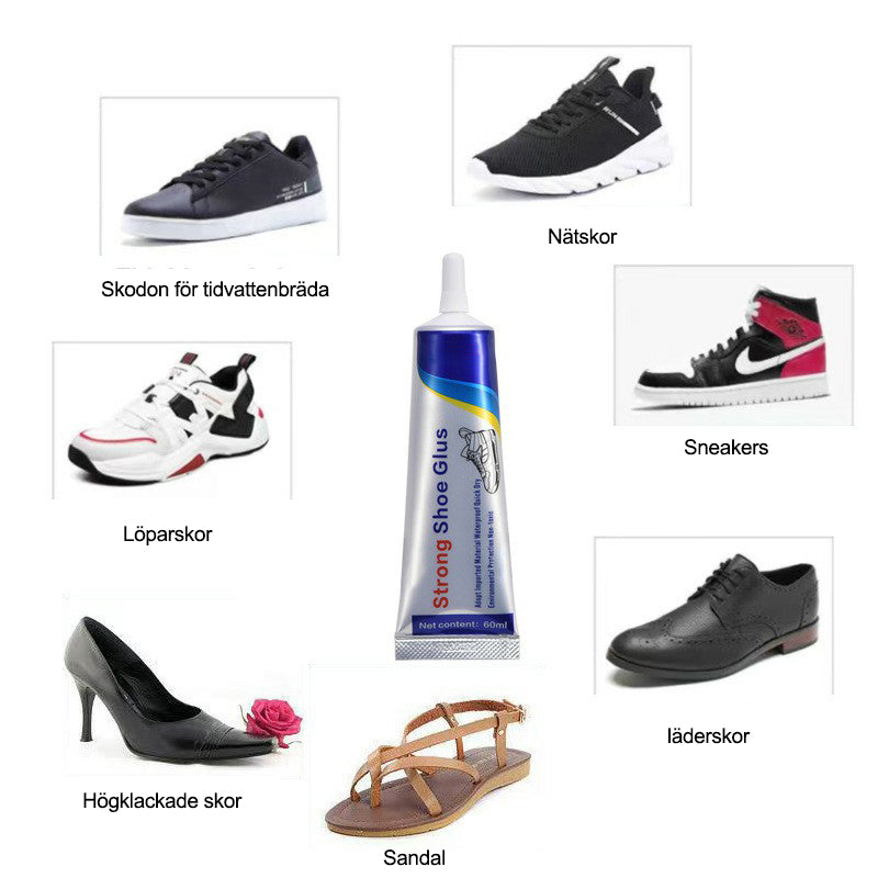 Multifunktionellt starkt lim för skor