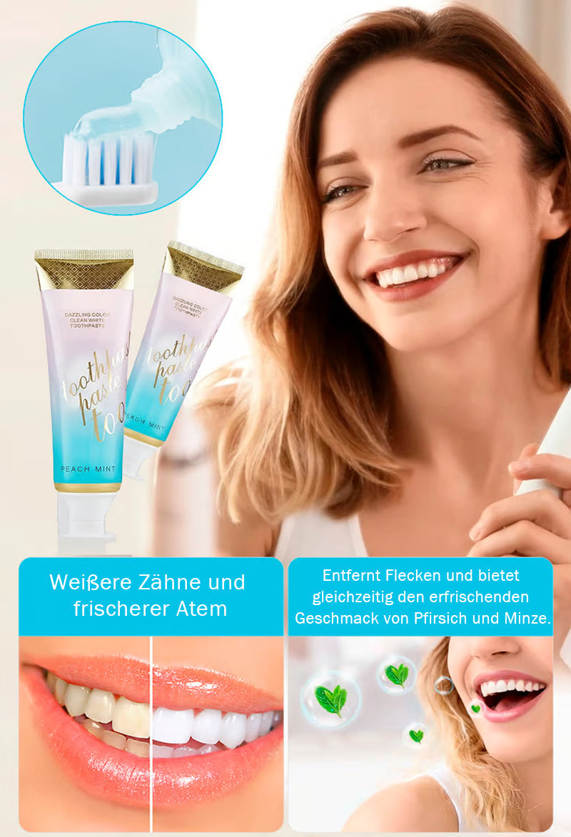 Farbige Zahnweiß-Zahnpasta