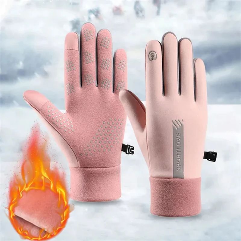 Vattentäta fingerpekskärmar, halkfria, köldbeständiga handskar