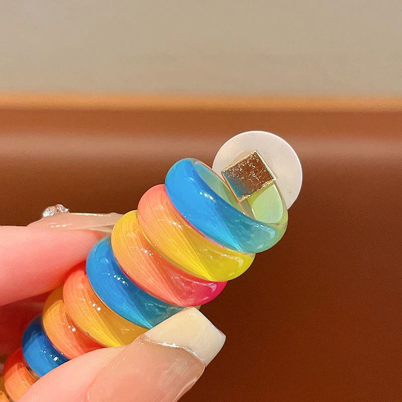 Färgglada telefonlinje hårband
