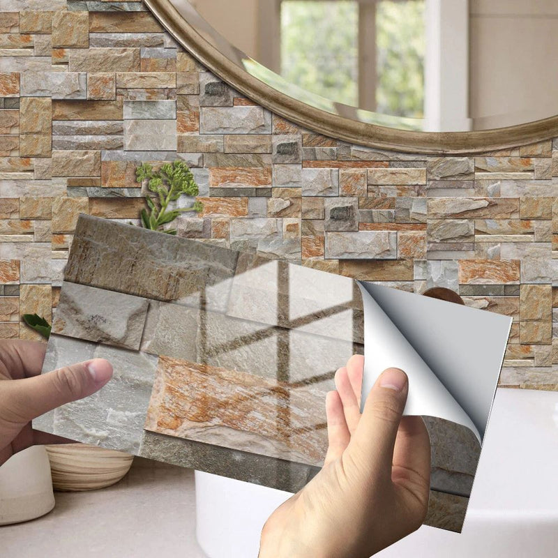Kreative 3D-Fliesenaufkleber für die Landschaftsgestaltung
