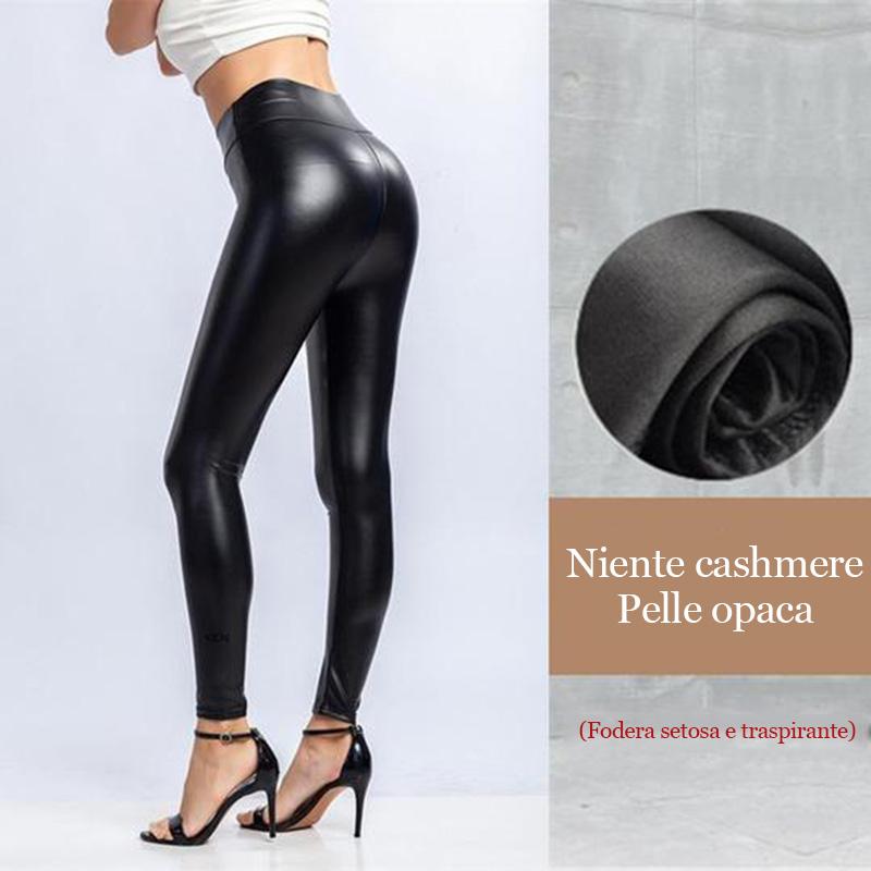 LEGGINGS IN ECOPELLE ELASTICIZZATA