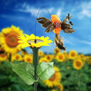 Solarer tanzender Kolibri mit Sonnenblume