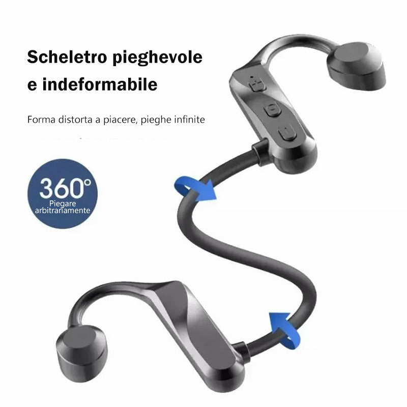 Cuffie a conduzione ossea senza fili Bluetooth per la corsa sportiva