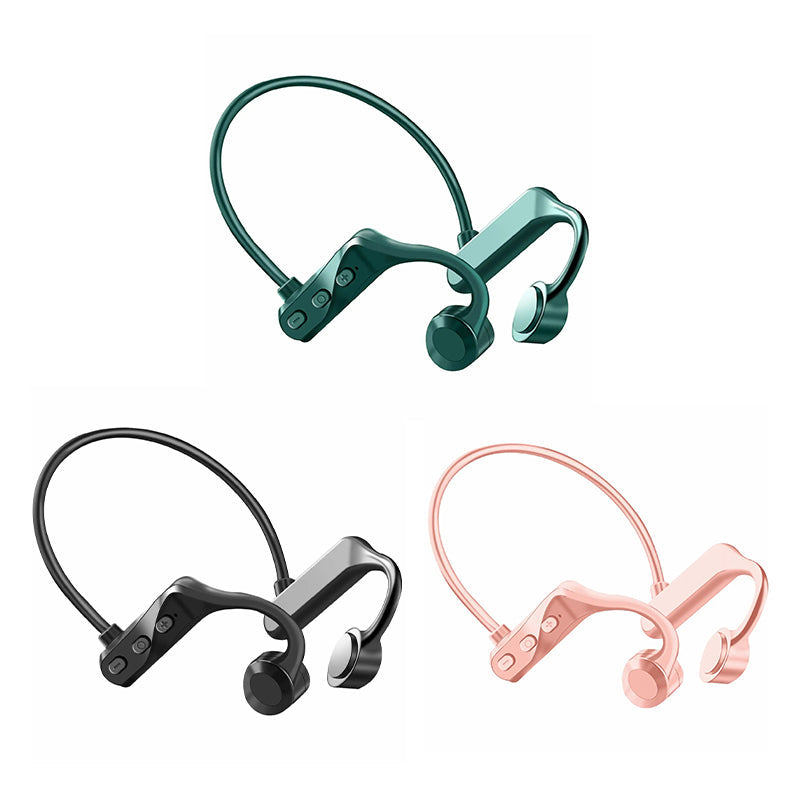 Trådlösa Bluetooth-hörlurar med benledning för sport och löpning