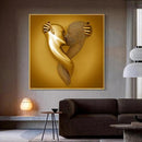 Liebes-Herz-Kunst-Wandmalerei (ohne Rahmen)