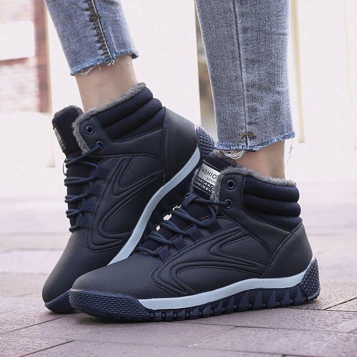 Damen High Top Warmfutter Stiefel Schnürung Winter Freizeitschuhe