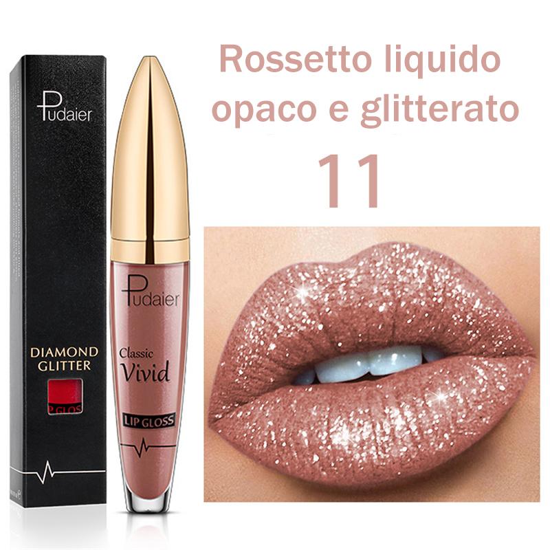 Rossetto brillante a lunga durata con diamante 18 colori