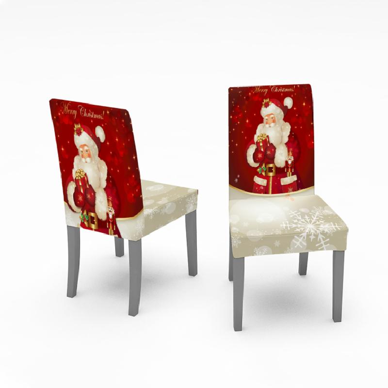 WEIHNACHTSDEKORATION STUHLBEZUG UND TISCHDECKE