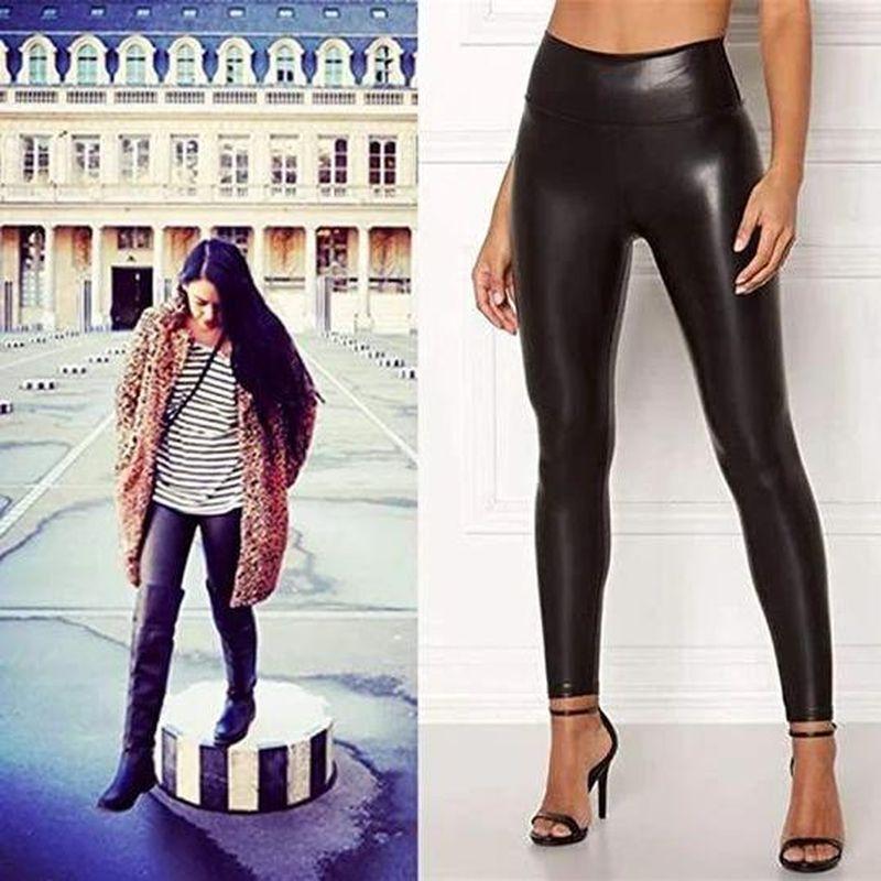 LEGGINGS IN ECOPELLE ELASTICIZZATA