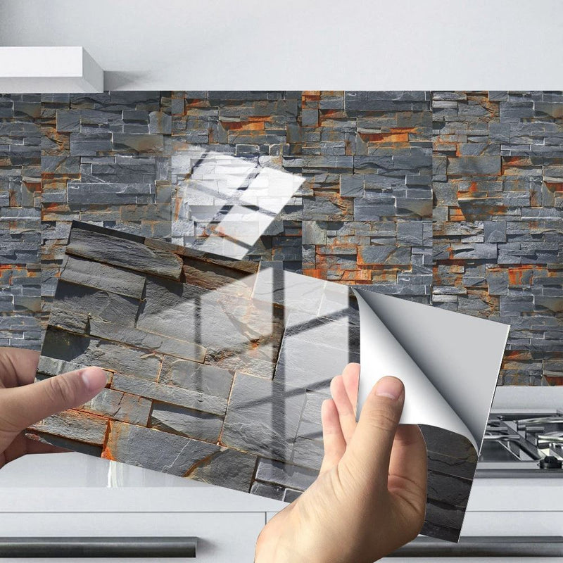 Kreative 3D-Fliesenaufkleber für die Landschaftsgestaltung