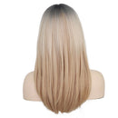 Gradient lange lockige Perücke