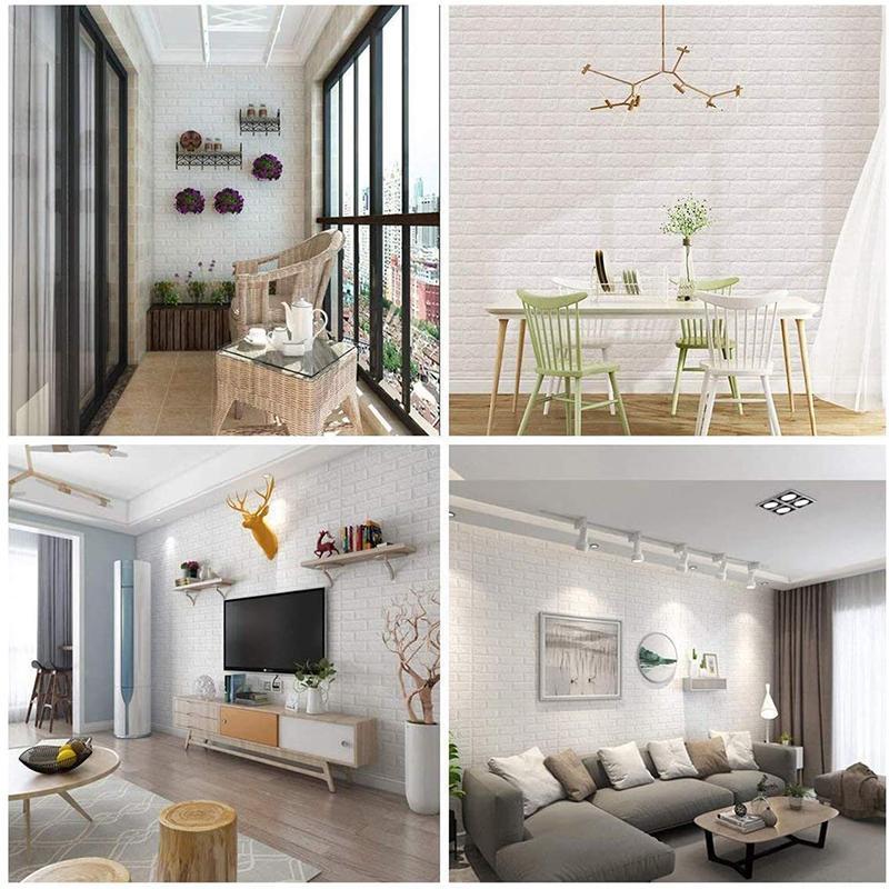White Brick 3D Wandpaneele