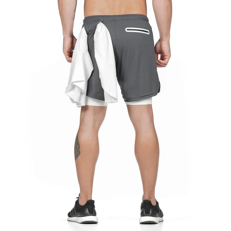 2-in-1 Double-Layer Fitness Schnelltrocknende Hose