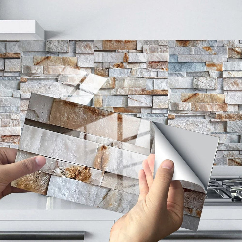 Kreative 3D-Fliesenaufkleber für die Landschaftsgestaltung