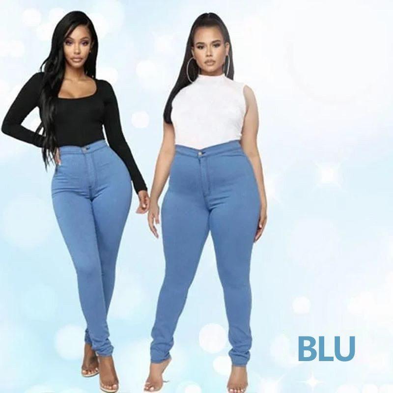 JEANS ELAST0ICIZZATI SNELLENTI PER IL SOLLEVAMENTO DEL SEDERE PLUS-SIZE