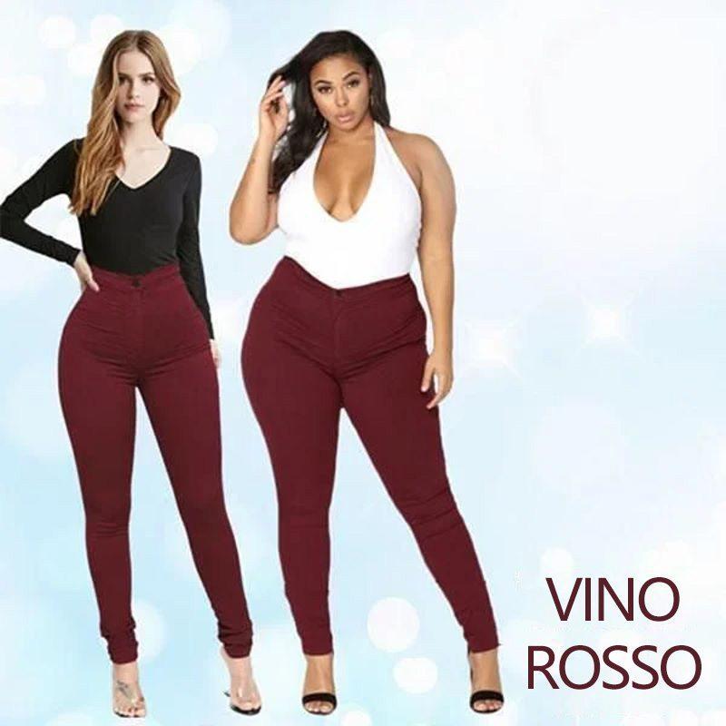 JEANS ELAST0ICIZZATI SNELLENTI PER IL SOLLEVAMENTO DEL SEDERE PLUS-SIZE