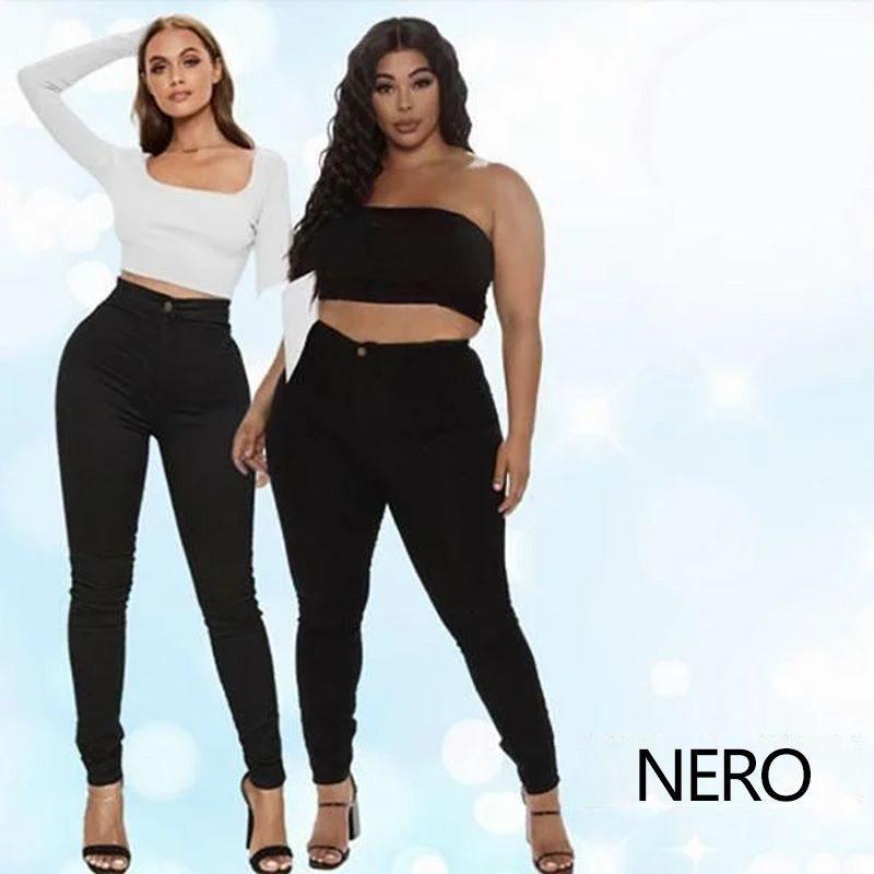 JEANS ELAST0ICIZZATI SNELLENTI PER IL SOLLEVAMENTO DEL SEDERE PLUS-SIZE