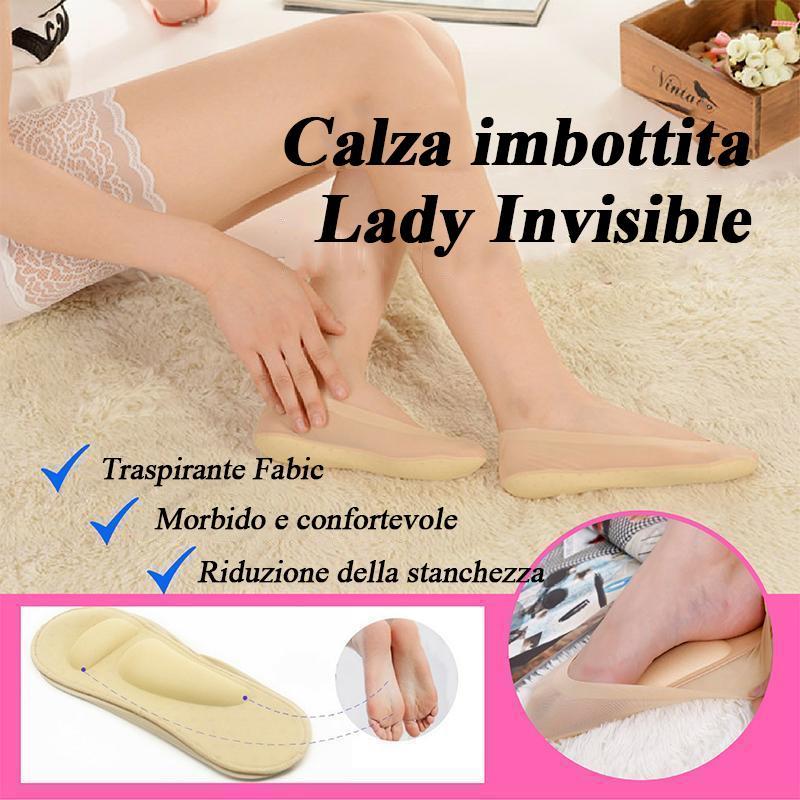 Calze invisibili da donna imbottite per il massaggio del piede 3D