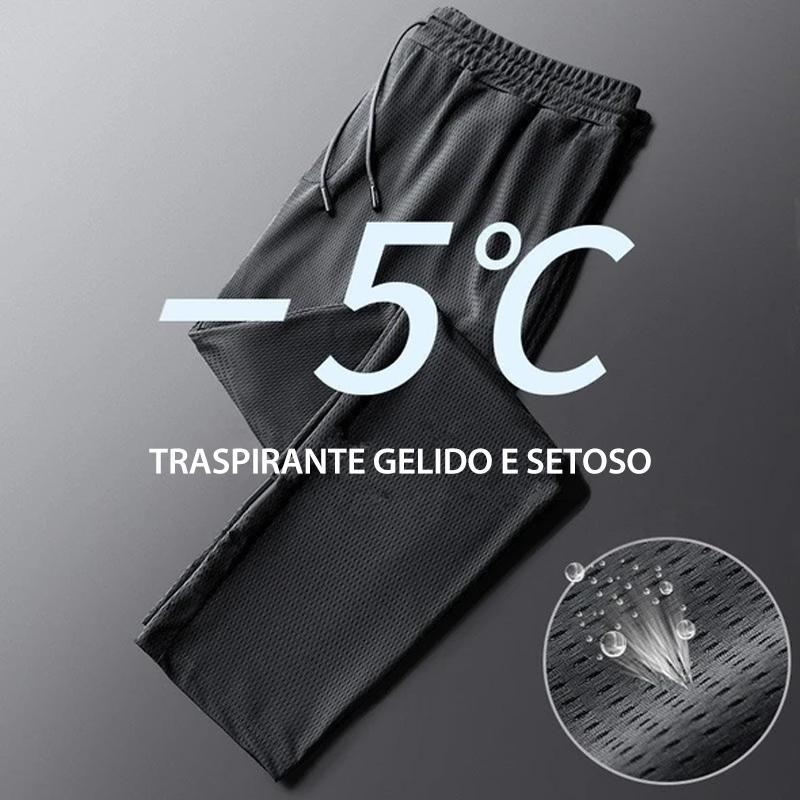 PANTALONI IN SETA DI GHIACCIO