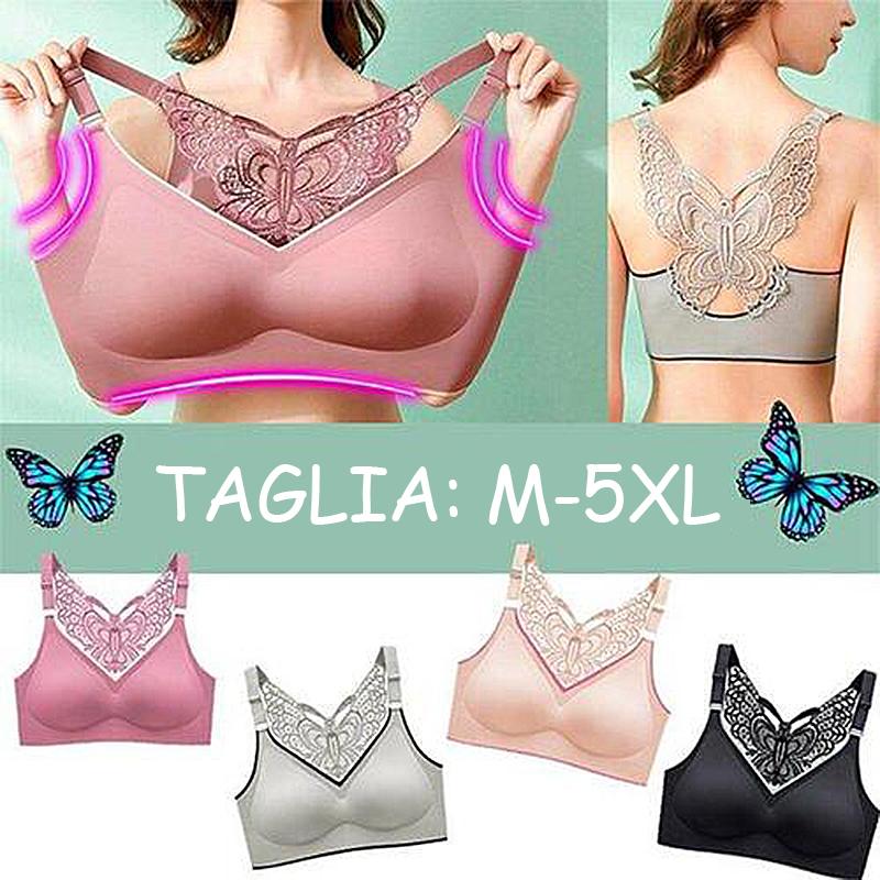 Reggiseno senza spalline con ricamo a farfalla