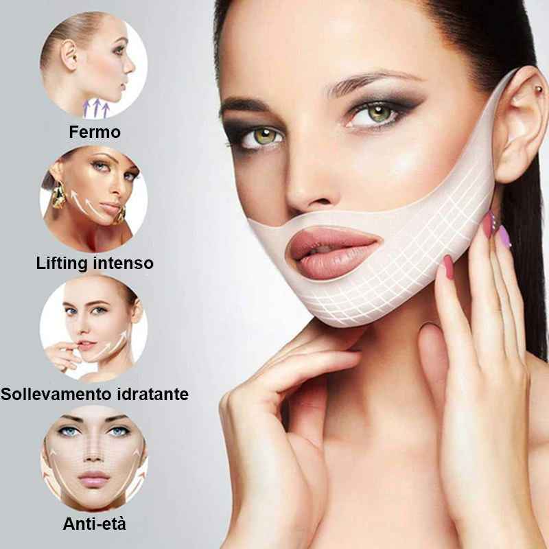 MASCHERA LIFTING V SHAPE PER IL VISO E RIDUTTORE DEL DOPPIO MENTO