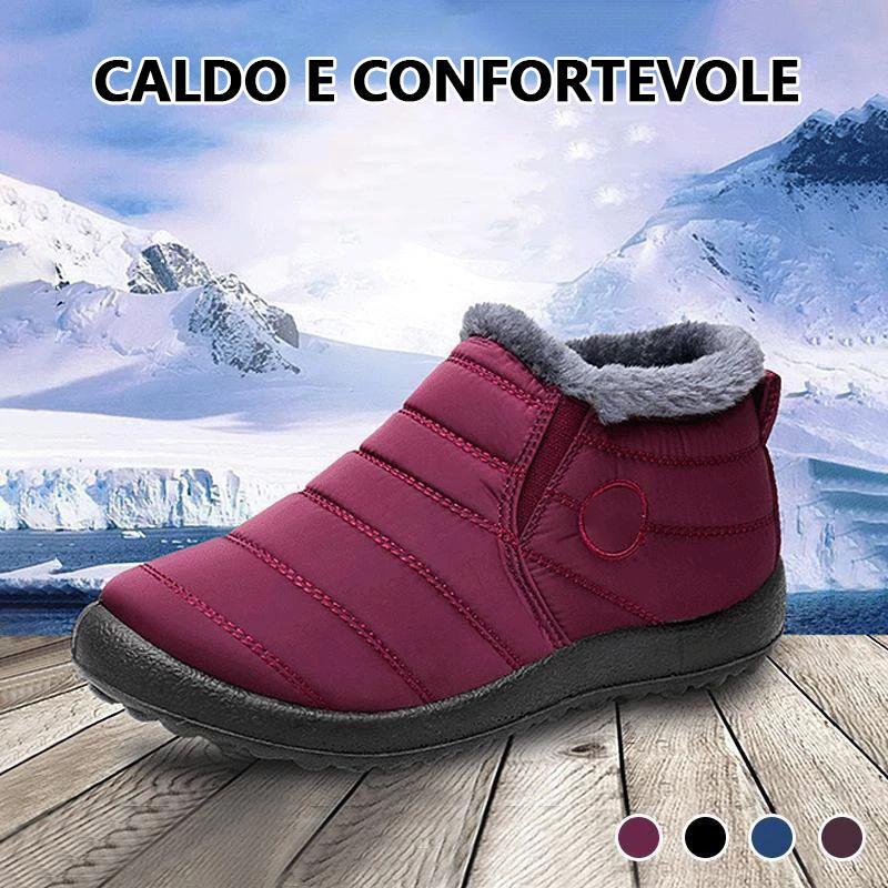 Scarpe invernali calde e resistenti alla neve in cotone impermeabile