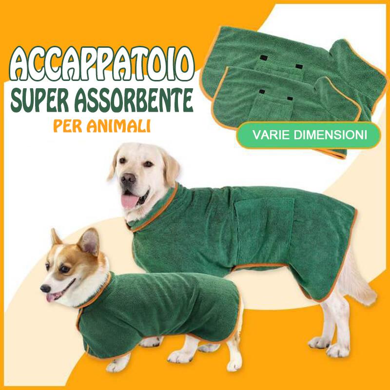 Accappatoio per animali super assorbente