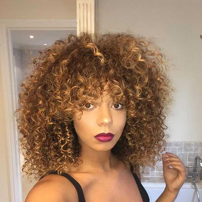 Mixd Blonde Afro-Perücken für Frauen