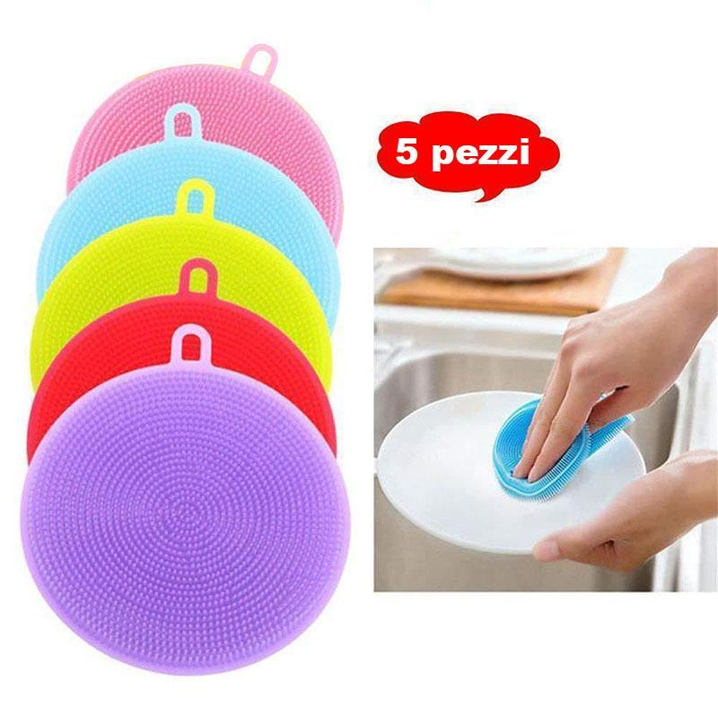 Spazzola in silicone per la pulizia，5PZ