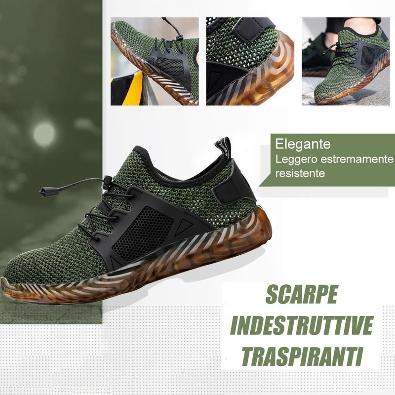 Scarpe traspiranti in acciaio leggero e confortevole