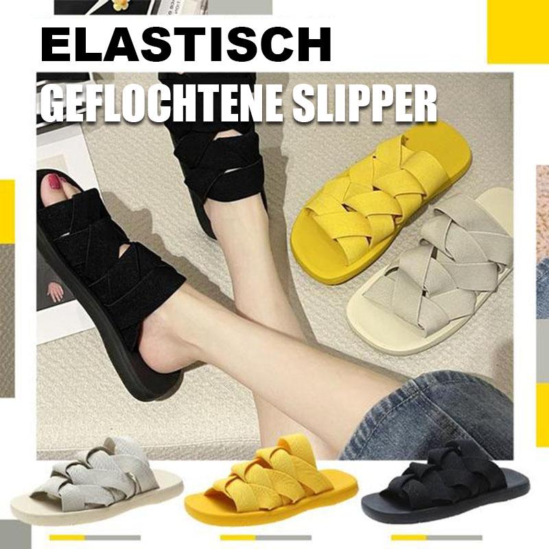 Elastische geflochtene Hausschuhe