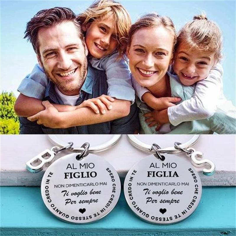 Bellissimo portachiavi con confezione regalo "Per mio figlio e mia figlia"