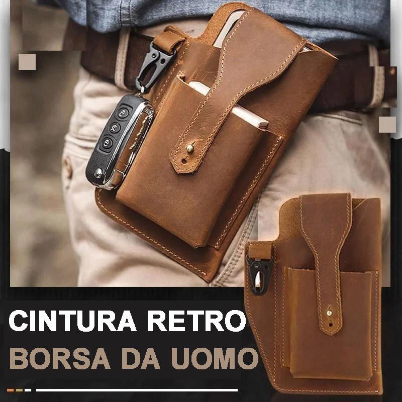 Borsa da uomo con cintura retrò