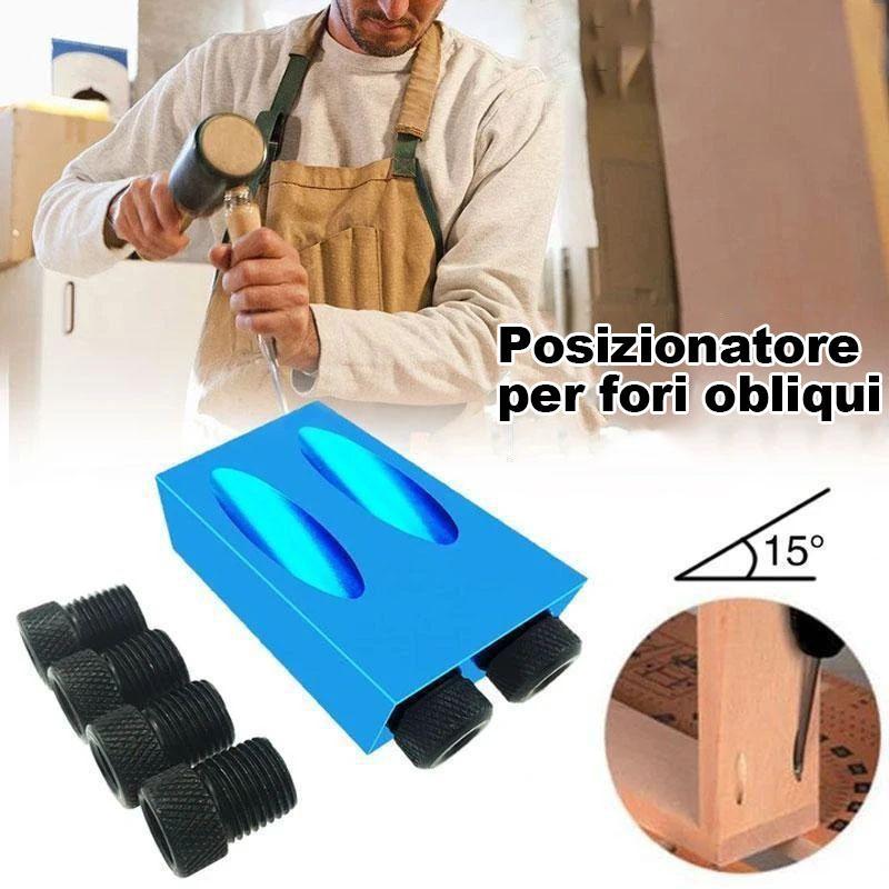 Posizionatore perforatore utensile per la lavorazione del legno