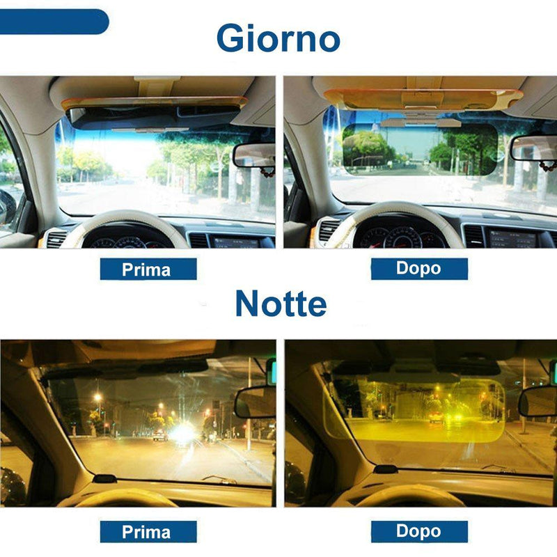 Visiera parabrezza per auto antiriflesso diurna e notturna