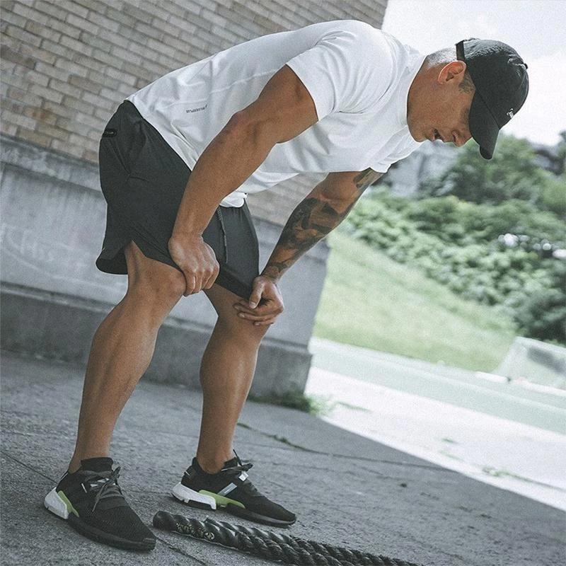 2-in-1 Double-Layer Fitness Schnelltrocknende Hose