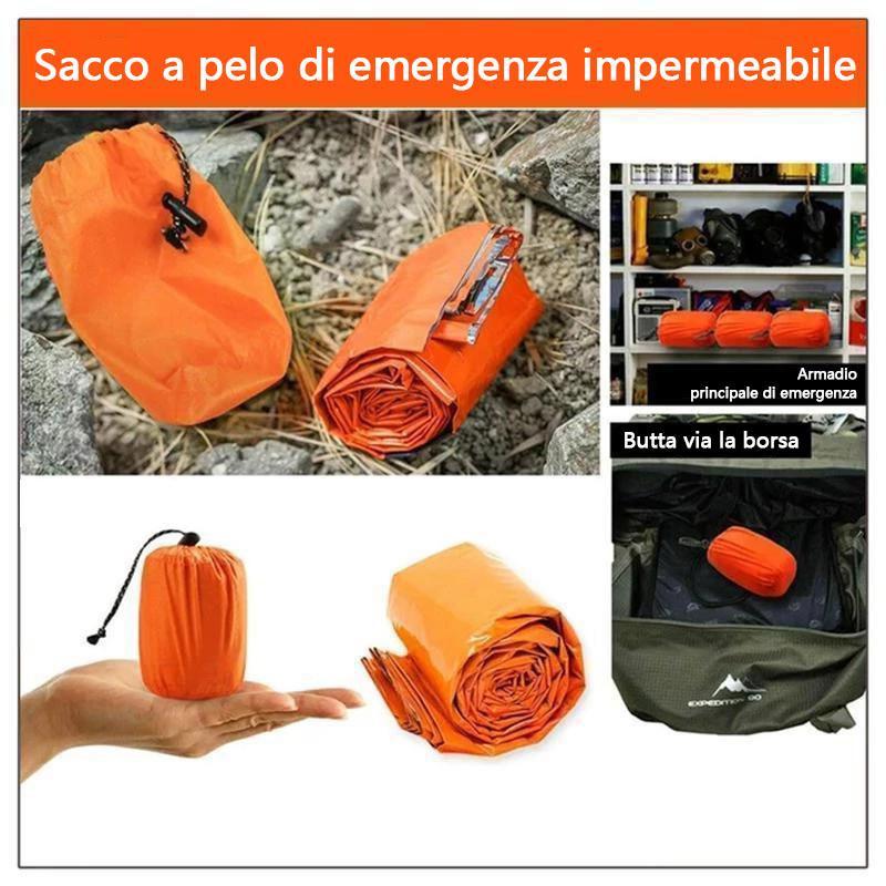 Sacco a pelo di emergenza impermeabile