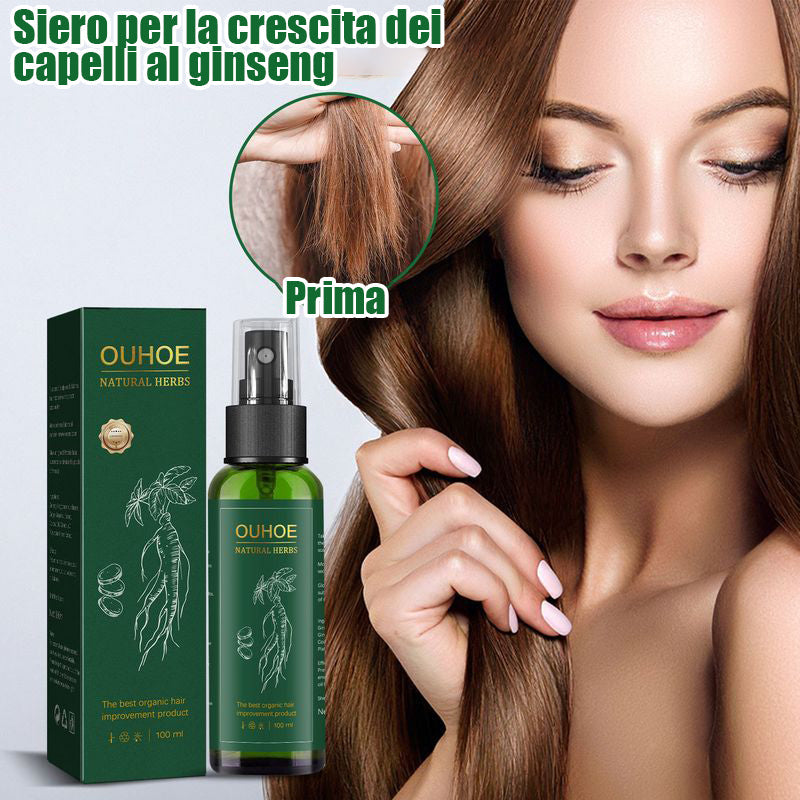 Spray per la crescita dei capelli al ginseng rosso