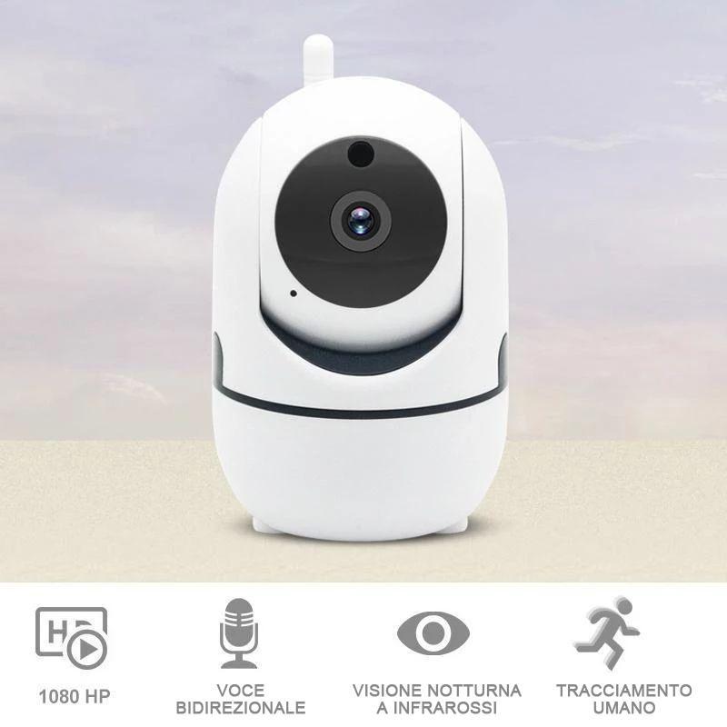 Videocamera di sicurezza AI intelligente - Localizzazione umana / Visione notturna HD