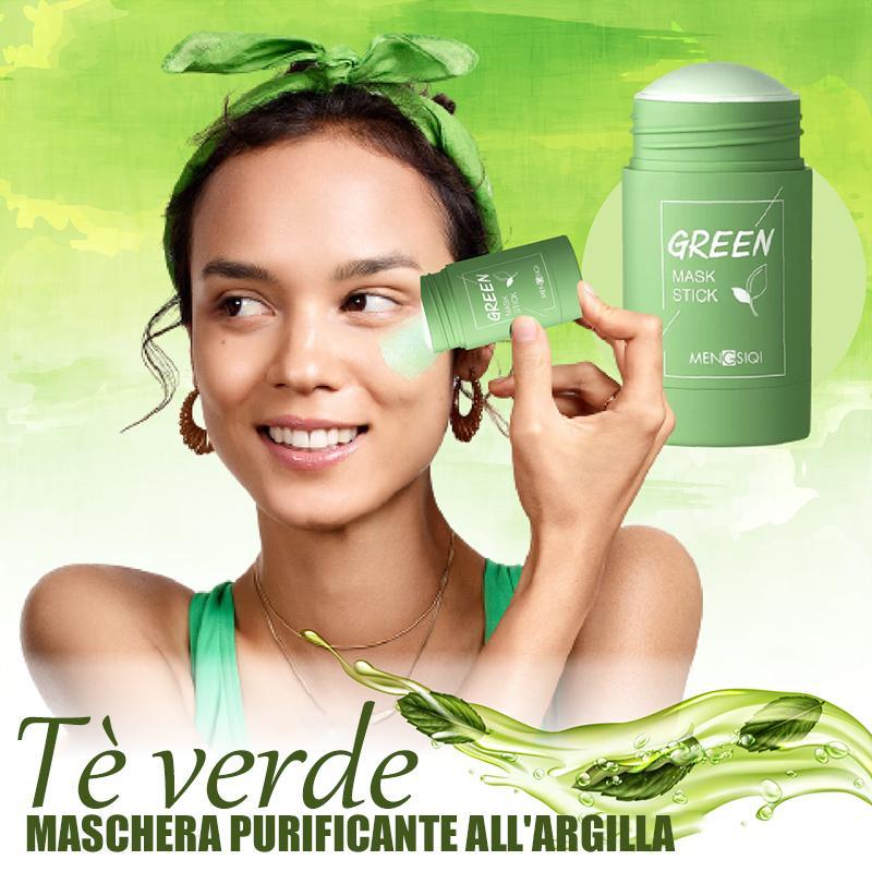 Maschera in stick di argilla detergente al tè verde